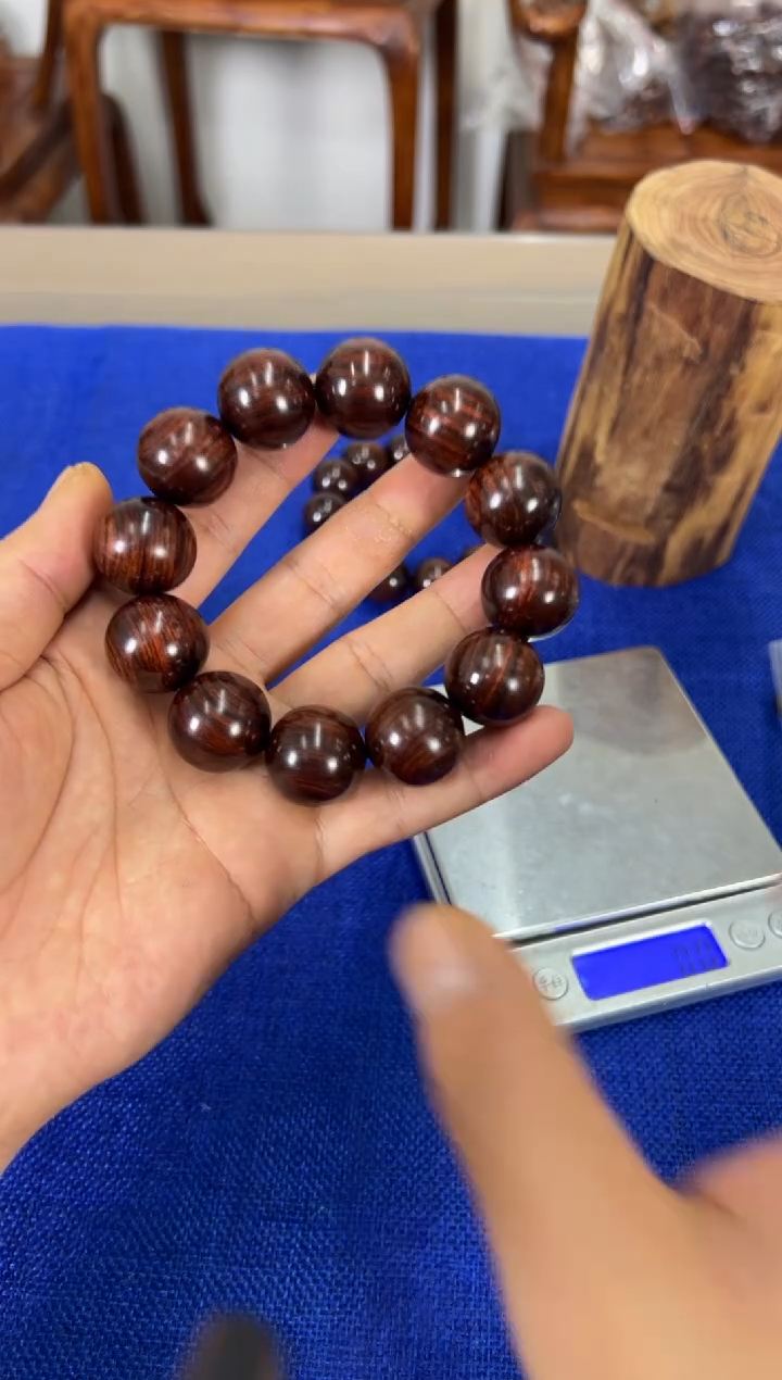 手串/手链黄花梨/降香黄檀2.0水波纹手串.