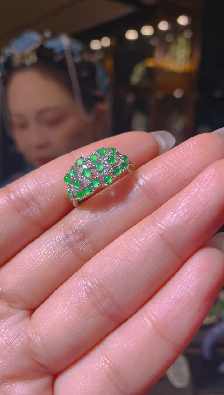 【闪购商品】翡翠戒指银S925镶嵌072（多样性发货）