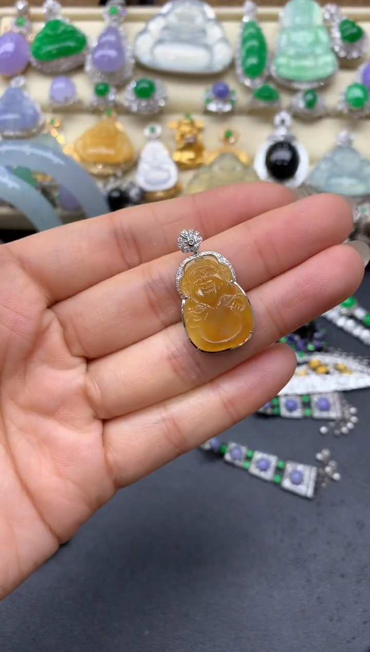 【闪购商品】翡翠颈饰18K金镶嵌374-中国好珍宝