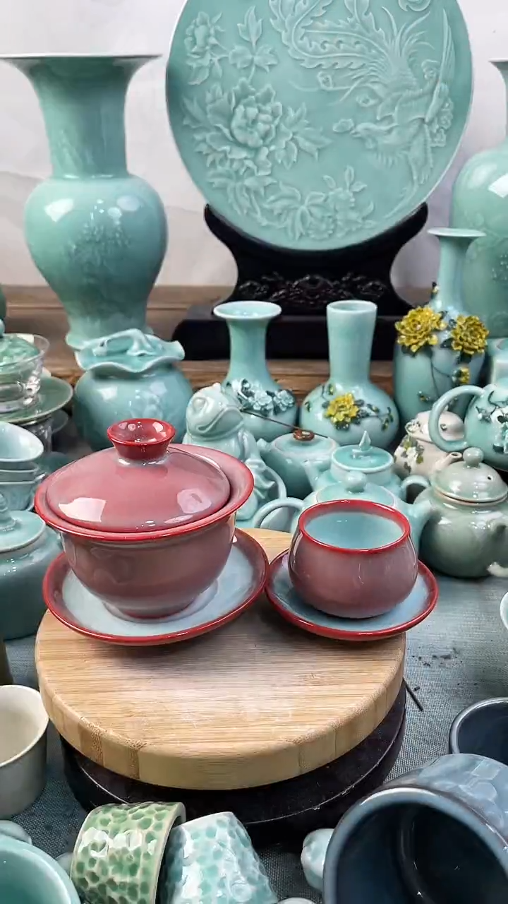 【闪购商品】1盖碗1套杯 特价福利 微瑕 慧仙青瓷