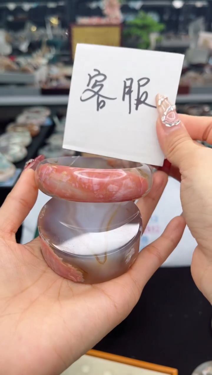 【闪购商品】石英质玉手镯未镶嵌63圈口（赠品镯心）S9264