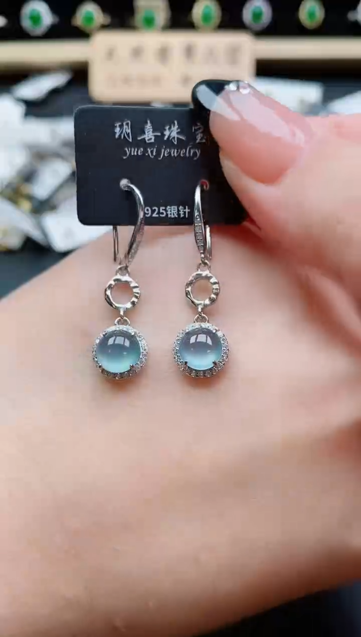 银S925镶嵌戒指翡翠1