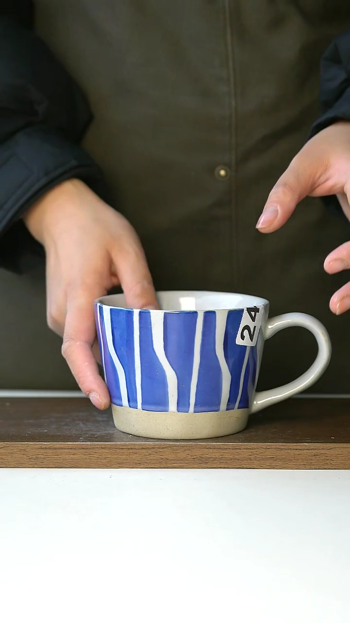 【闪购商品】陶瓷246粗陶画釉马克杯微瑕@4-2@