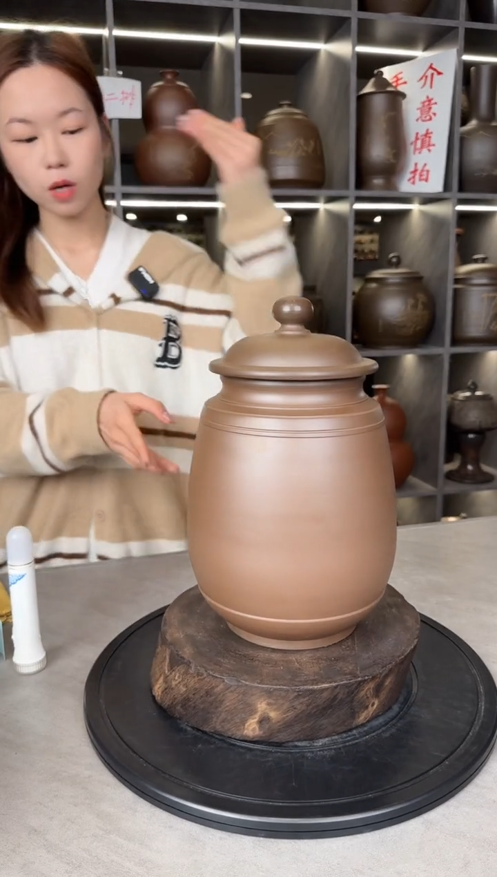 【闪购商品】罐本陶手作坭兴陶1.5-2斤茶叶罐手工痕迹