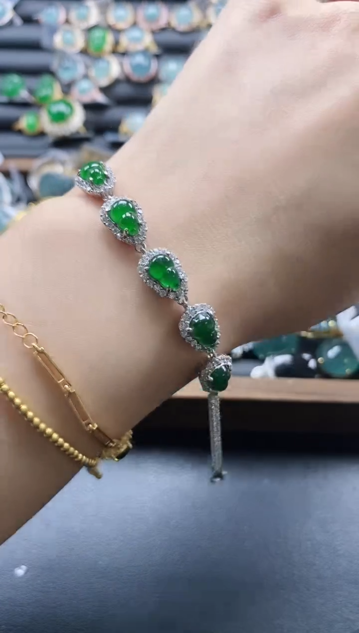 【闪购商品】翡翠戒指银S925镶嵌51511