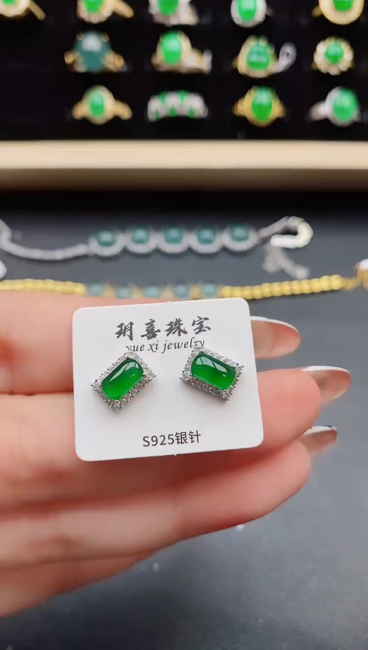【闪购商品】翡翠戒指银S925镶嵌321312