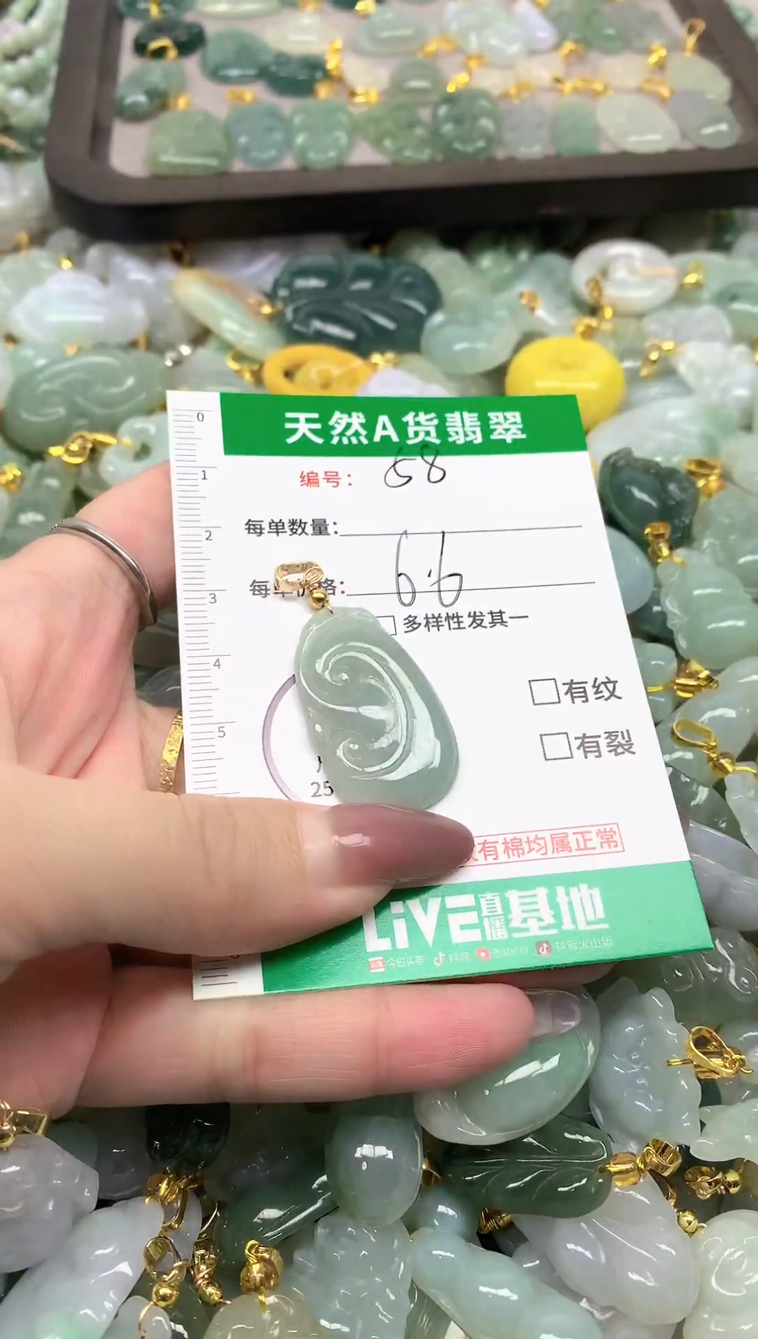 颈饰未镶嵌翡翠纯天然缅甸A货翡翠-58