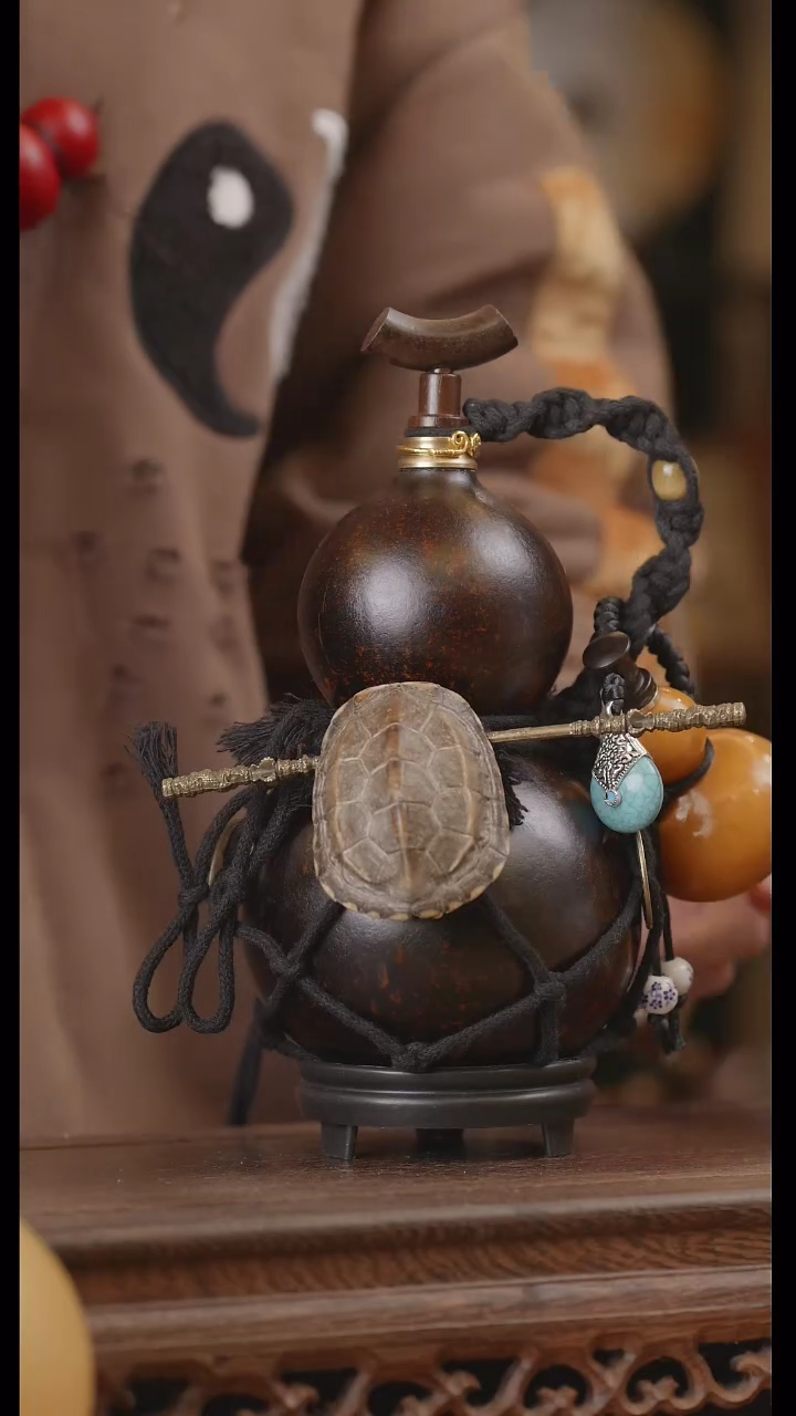 【闪购商品】85号精品天然大漆工艺防渗内胆酒葫芦~