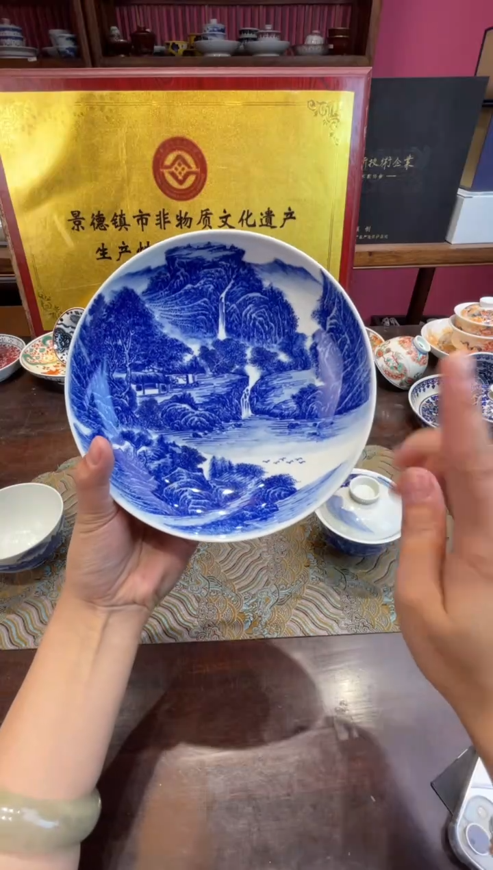 杯子瓷景德镇源头工厂生产，手工手绘