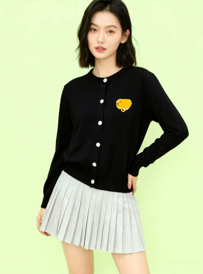 【香香家 全毛开衫】2025秋冬气质百搭长袖条纹针织毛衣