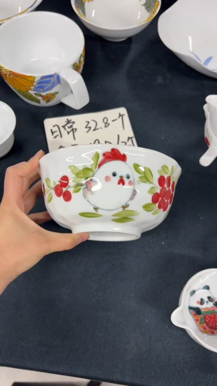 景德镇手绘釉中彩（食品级）捏捏碗