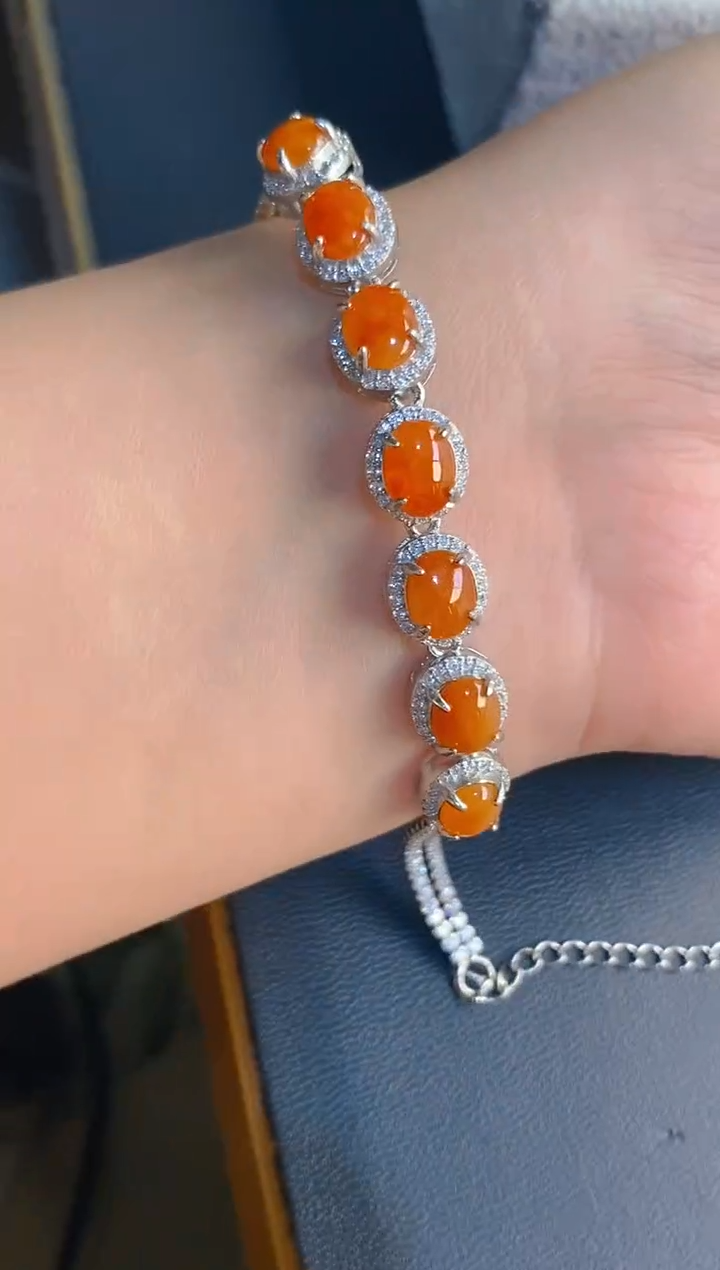 【闪购商品】翡翠耳饰银S925镶嵌天然A货翡翠1