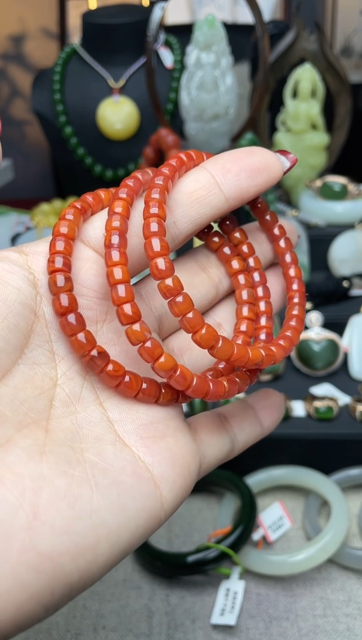 【闪购商品】南红玛瑙手链未镶嵌手串多样性发其一n039