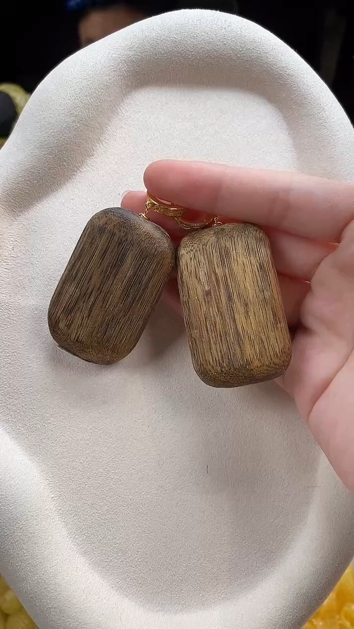 沉香吊坠沉香耳环