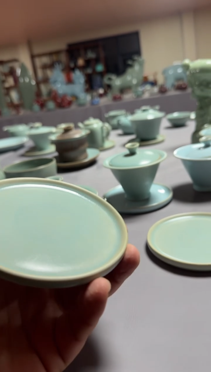 汝瓷平顶山汝瓷产品   仿古杯垫