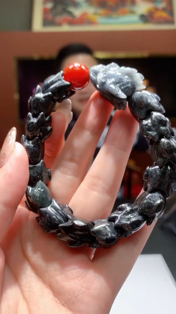 【闪购商品】定制翡翠未镶嵌8037yx-毛货手串46