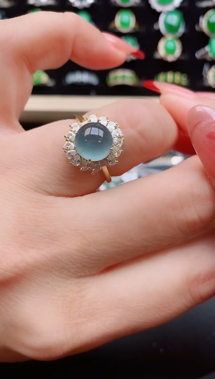 【闪购商品】翡翠戒指银S925镶嵌1321321