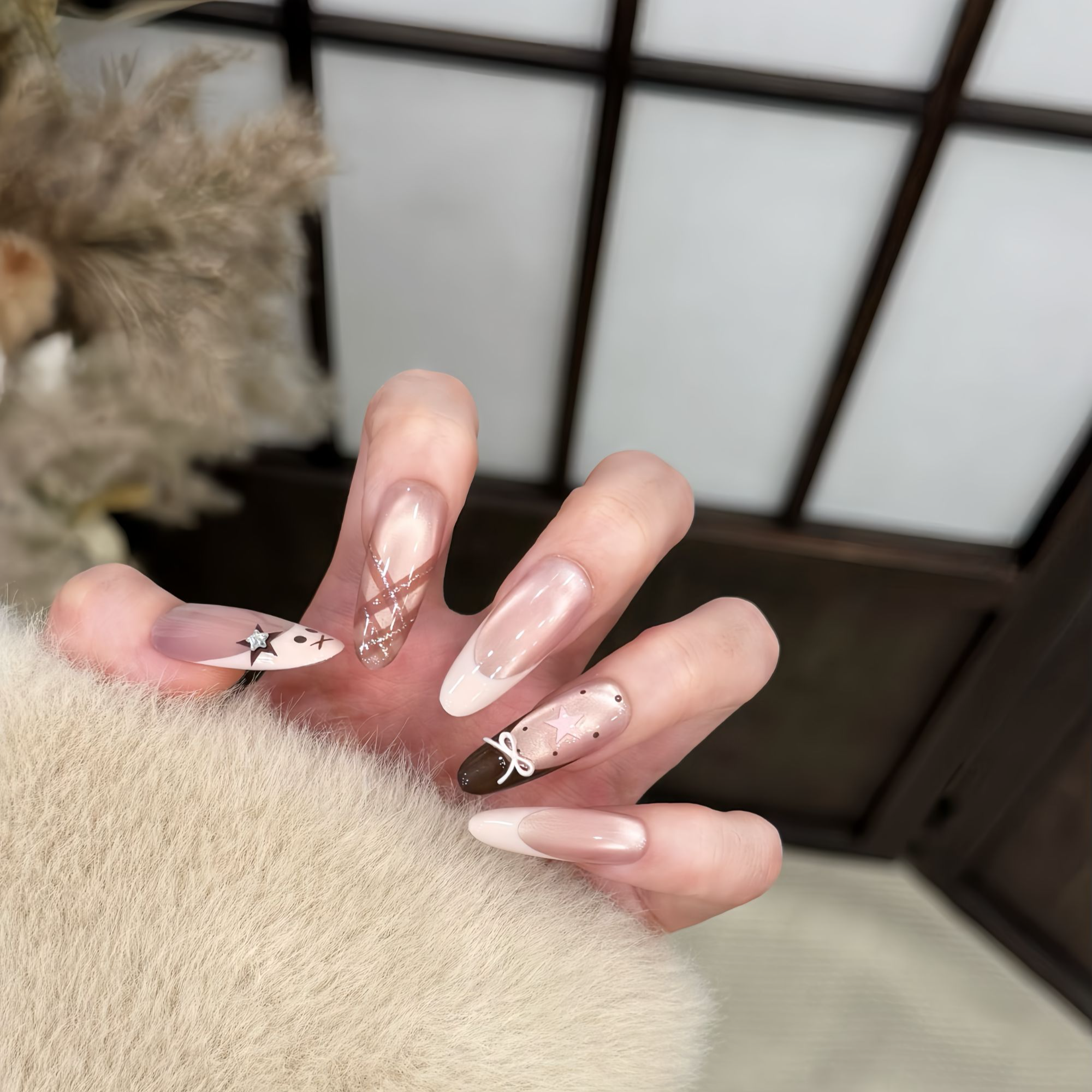 R-格纹miffy-xinghejiyu-轻奢高定美甲10片装