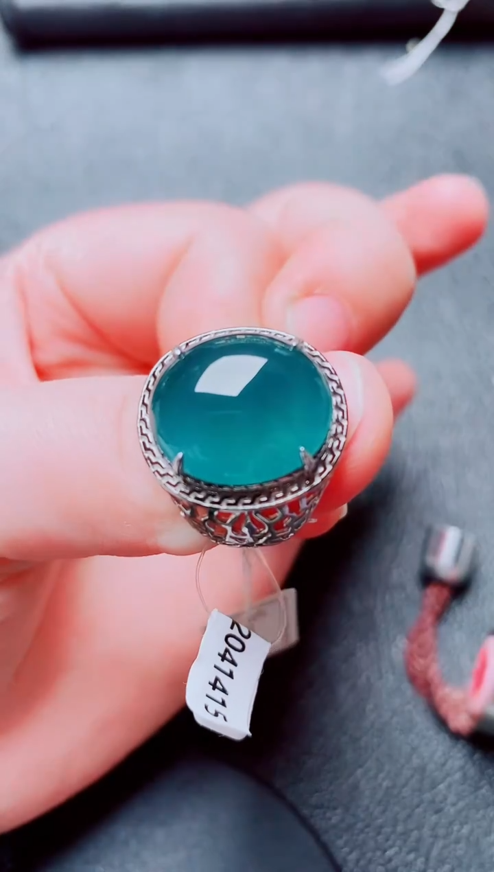 银S925镶嵌戒指翡翠1111