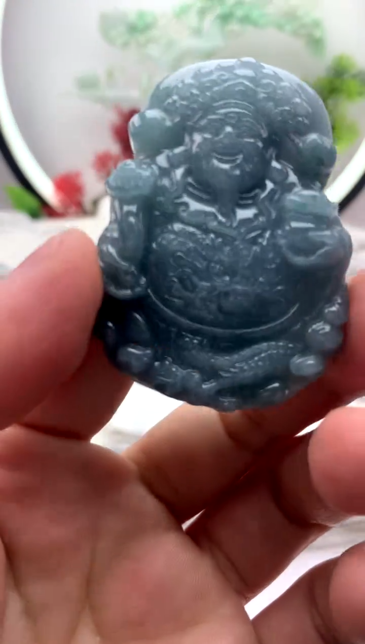 【闪购商品】翡翠颈饰未镶嵌财神【品质一般介意慎拍】