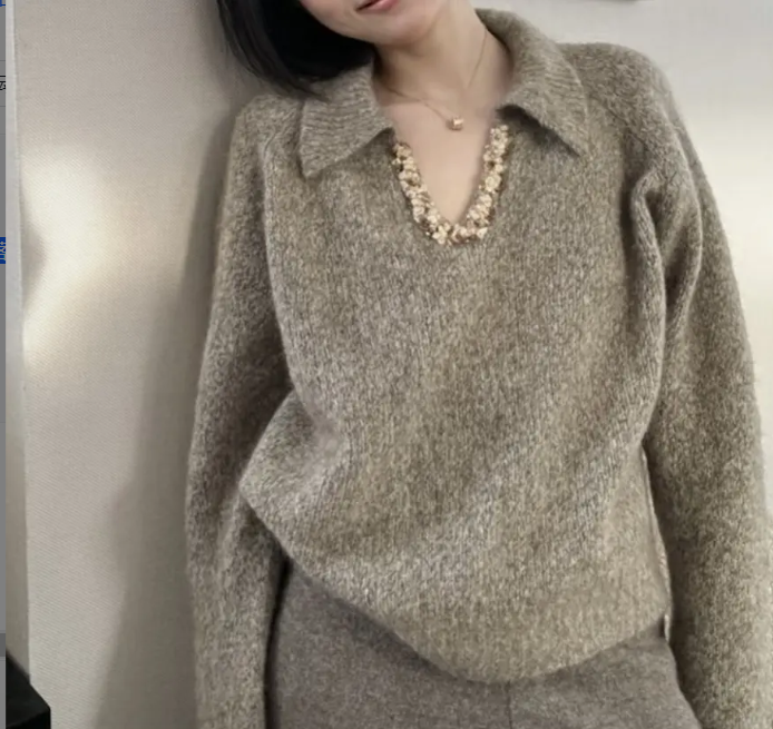 休闲风羊绒衫ol百搭法式辣妹风休闲时尚套装纯欲风
