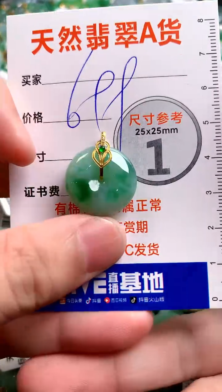 翡翠18K金镶嵌颈饰0732258041