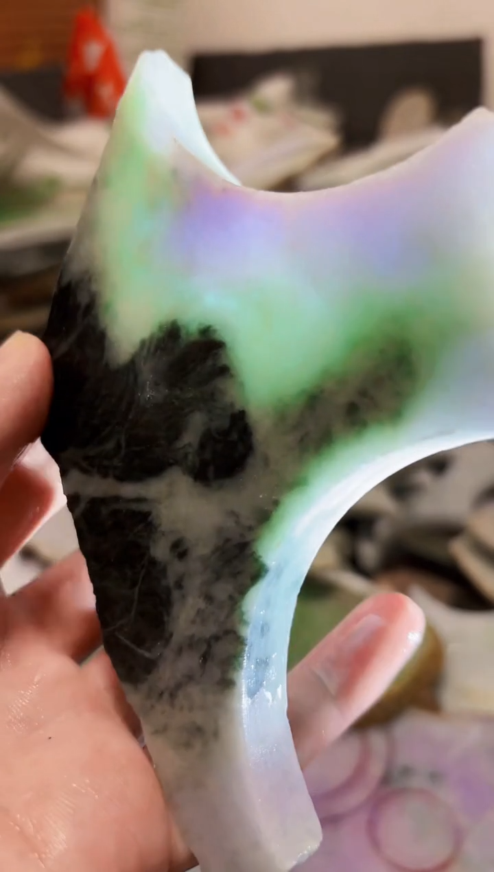 【闪购商品】翡翠颈饰未镶嵌A货白谭1815