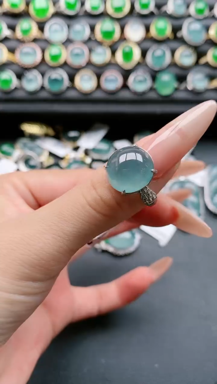 【闪购商品】翡翠戒指银S925镶嵌11111
