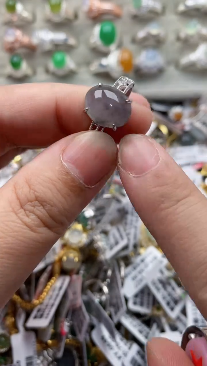 【闪购商品】翡翠戒指银S925镶嵌222222---7