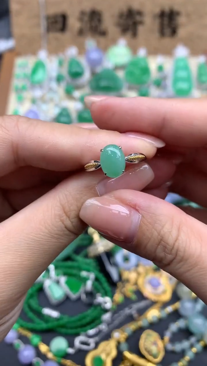 【闪购商品】翡翠戒指18K金镶嵌284-中国好珍宝