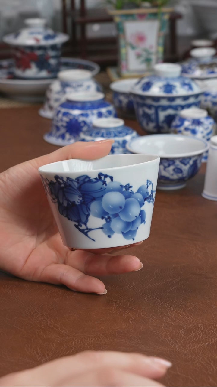 景德镇高端茶器景德镇墨奈纯手工手绘高端茶器