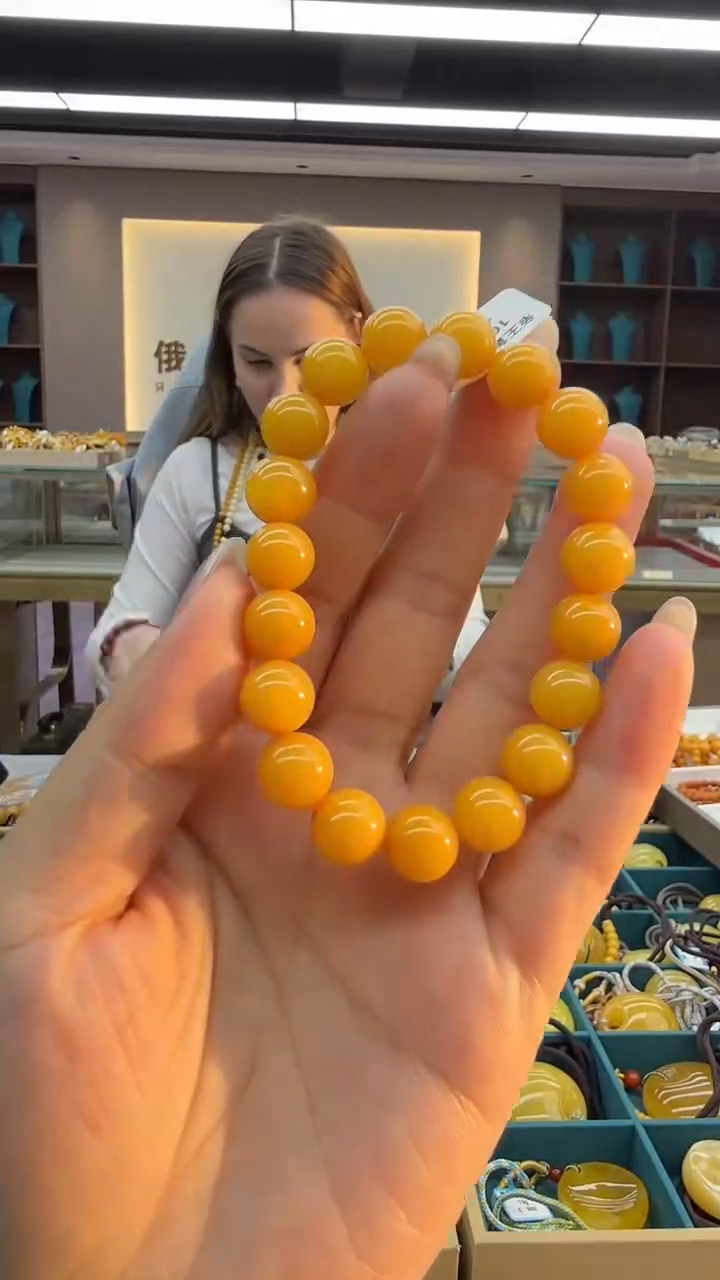 手链琥珀未镶嵌83秒拍号 假一罚三 10mm