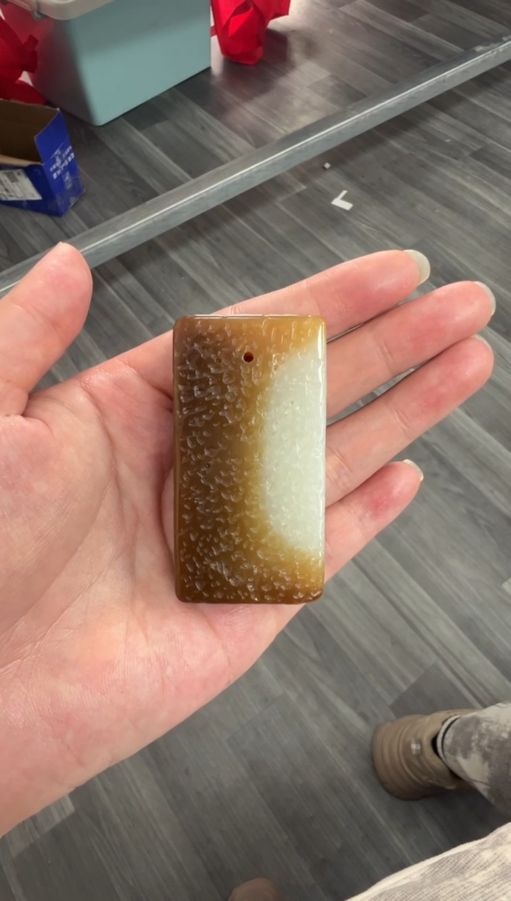 吊坠(不含链)未镶嵌和田玉静*-金山糖白无事牌