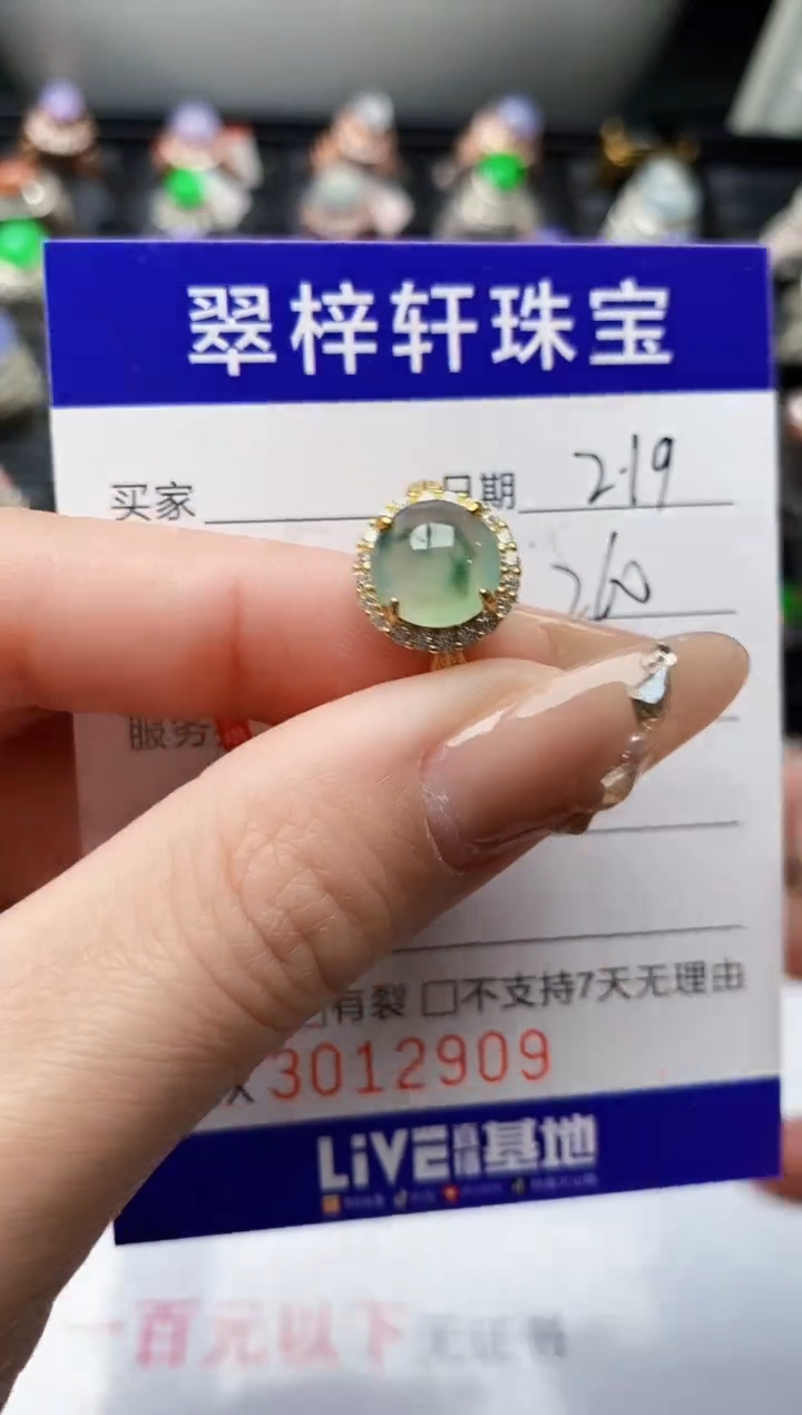【闪购商品】翡翠戒指银S925镶嵌/2909