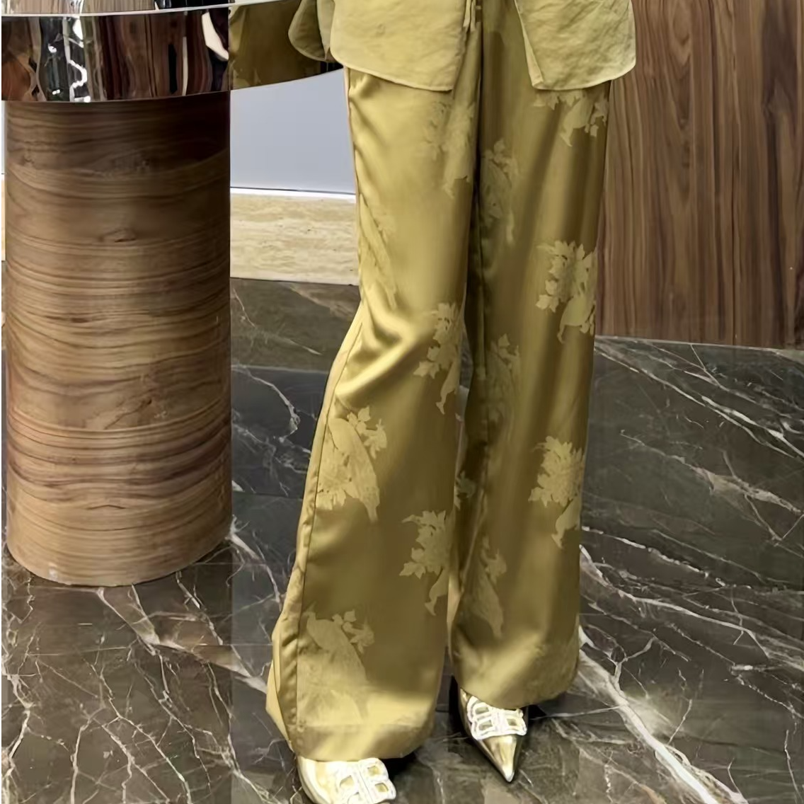 2025年春季新品长裤休闲裤修身显瘦时尚气质洋气阔腿裤157