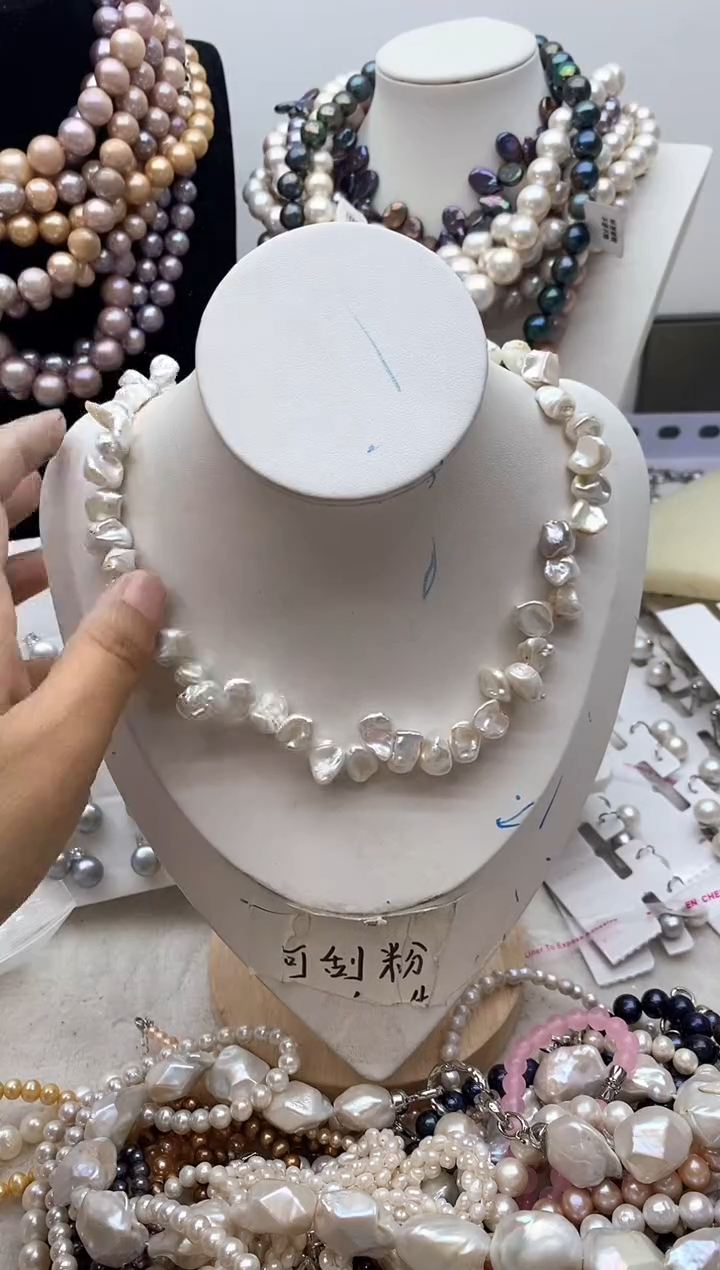 【闪购商品】淡水珍珠颈饰钛钢127
