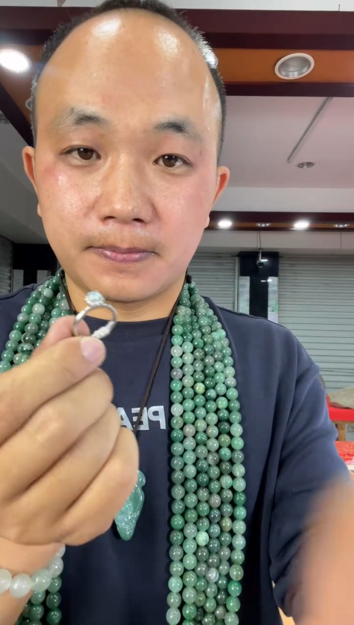 【闪购商品】翡翠戒指银S925镶嵌戒指