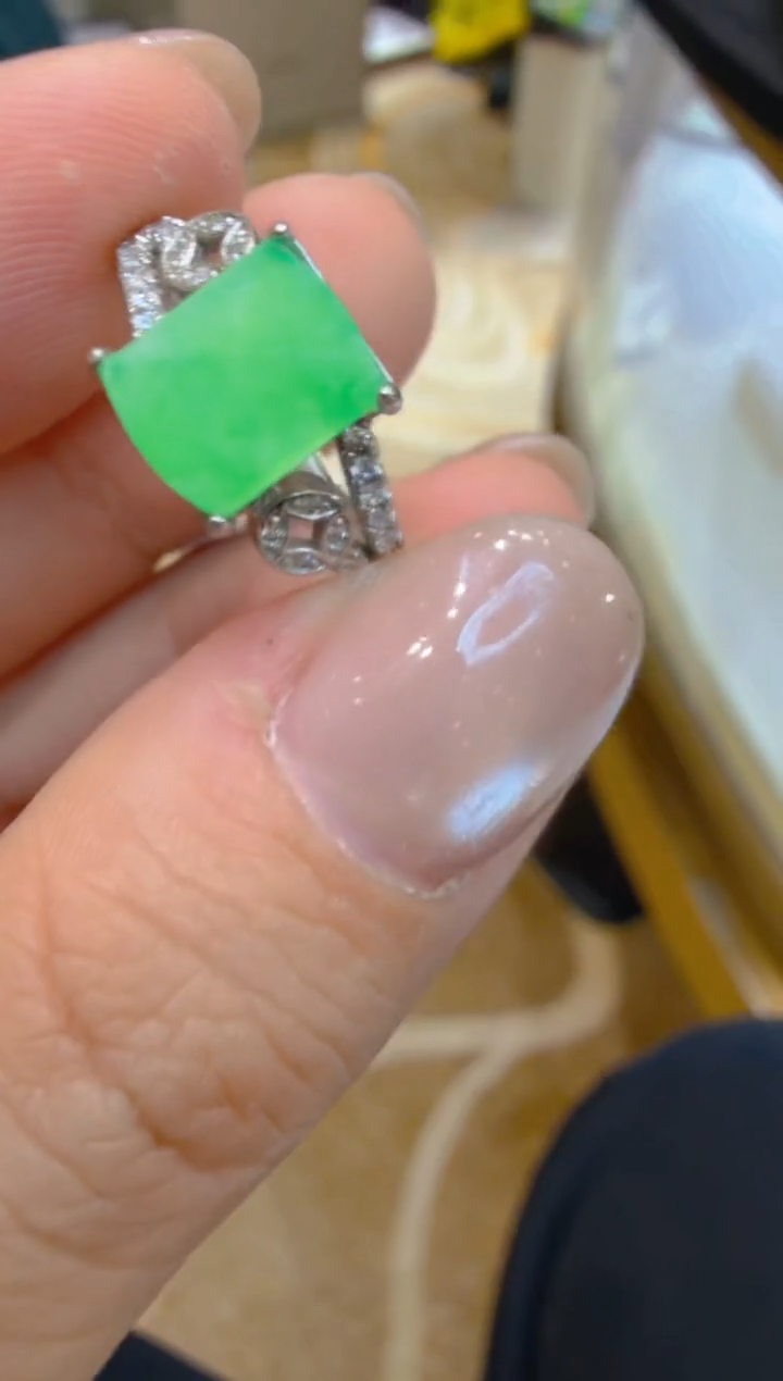银S925镶嵌戒指翡翠多样性团购发一件