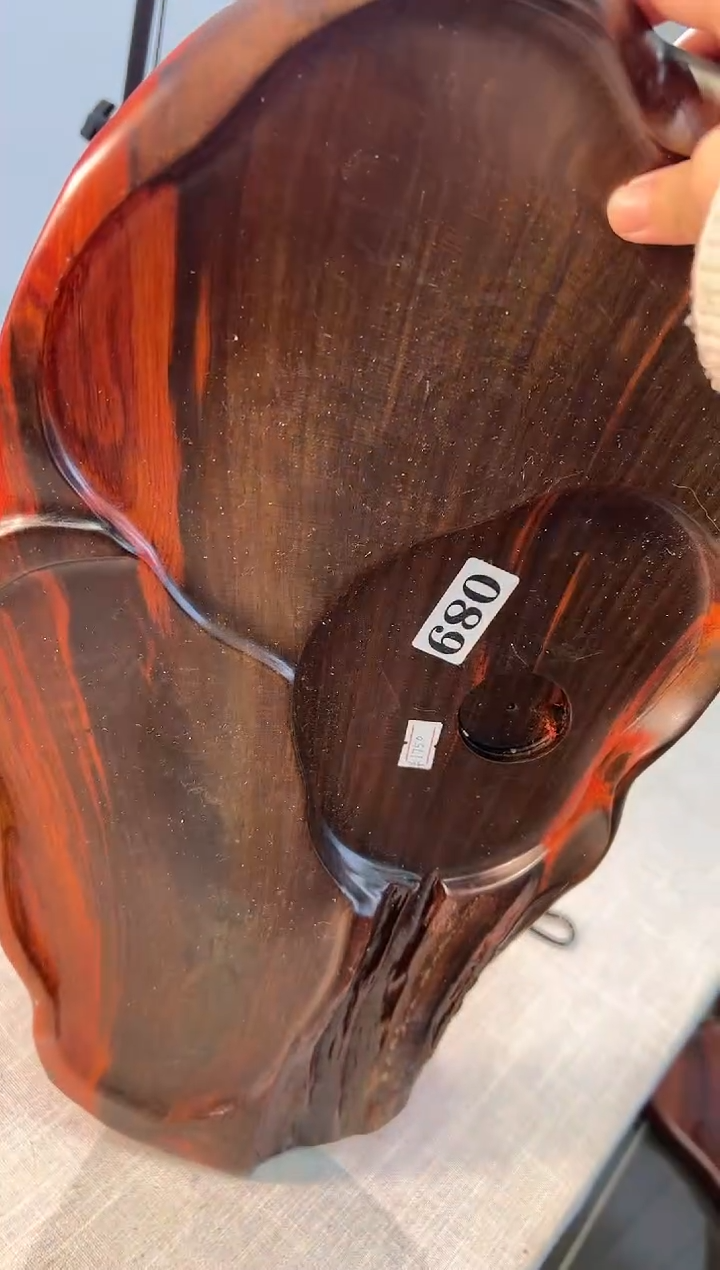 【闪购商品】交趾黄檀（大红酸枝）茶盘089