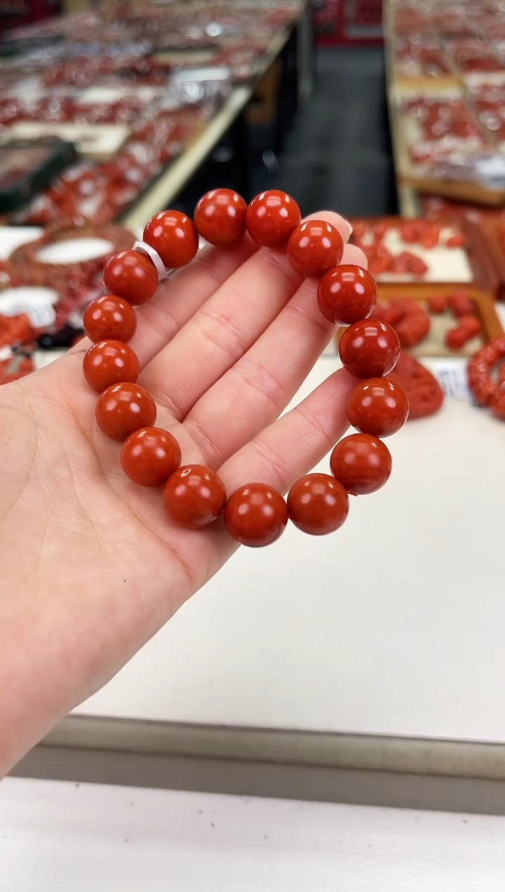 南红玛瑙瓦西手串13+未镶嵌一个/条