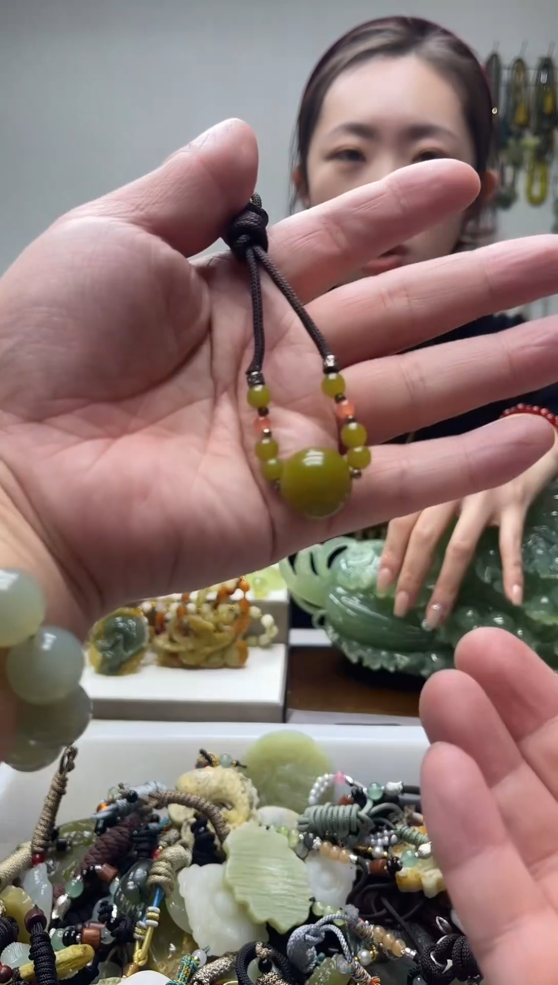 未镶嵌岫玉颈饰多样性发货 拍一发一