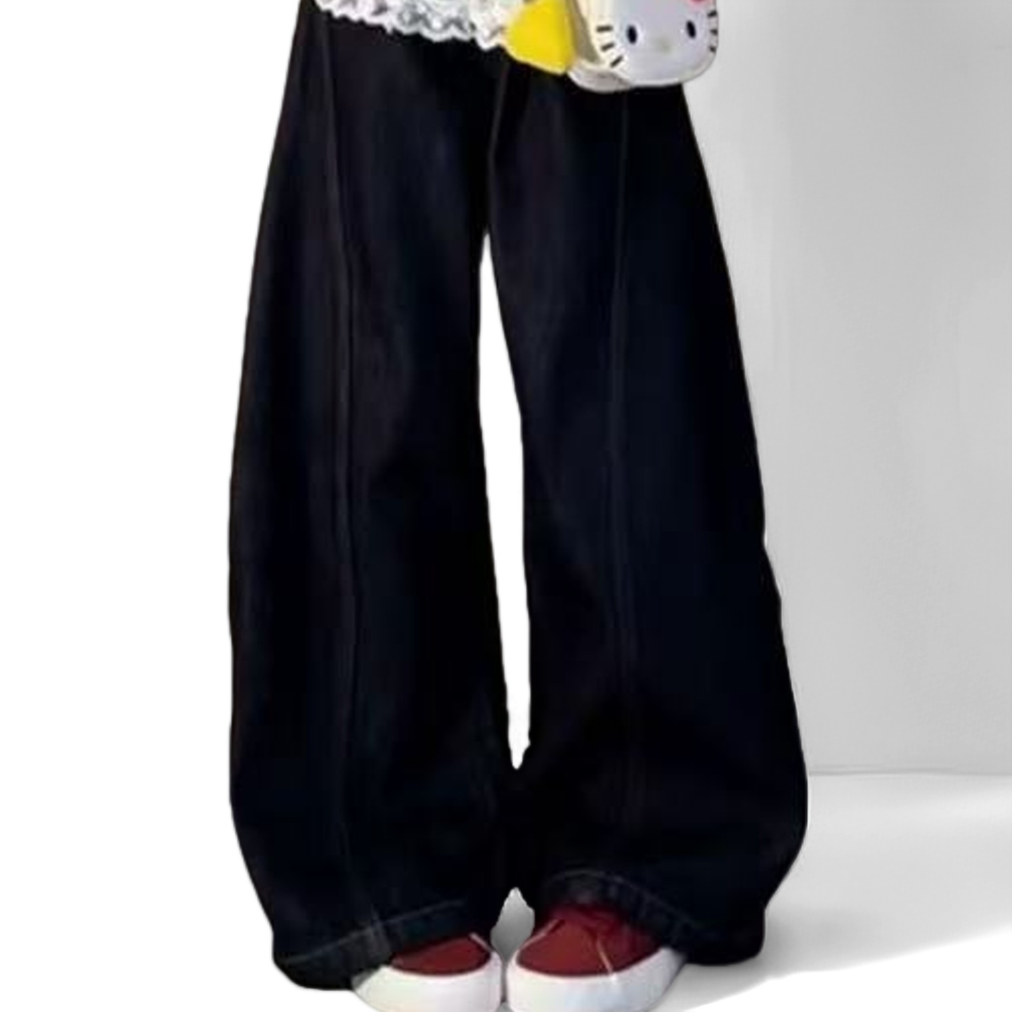 爆单猪家加厚拼接弯刀裤