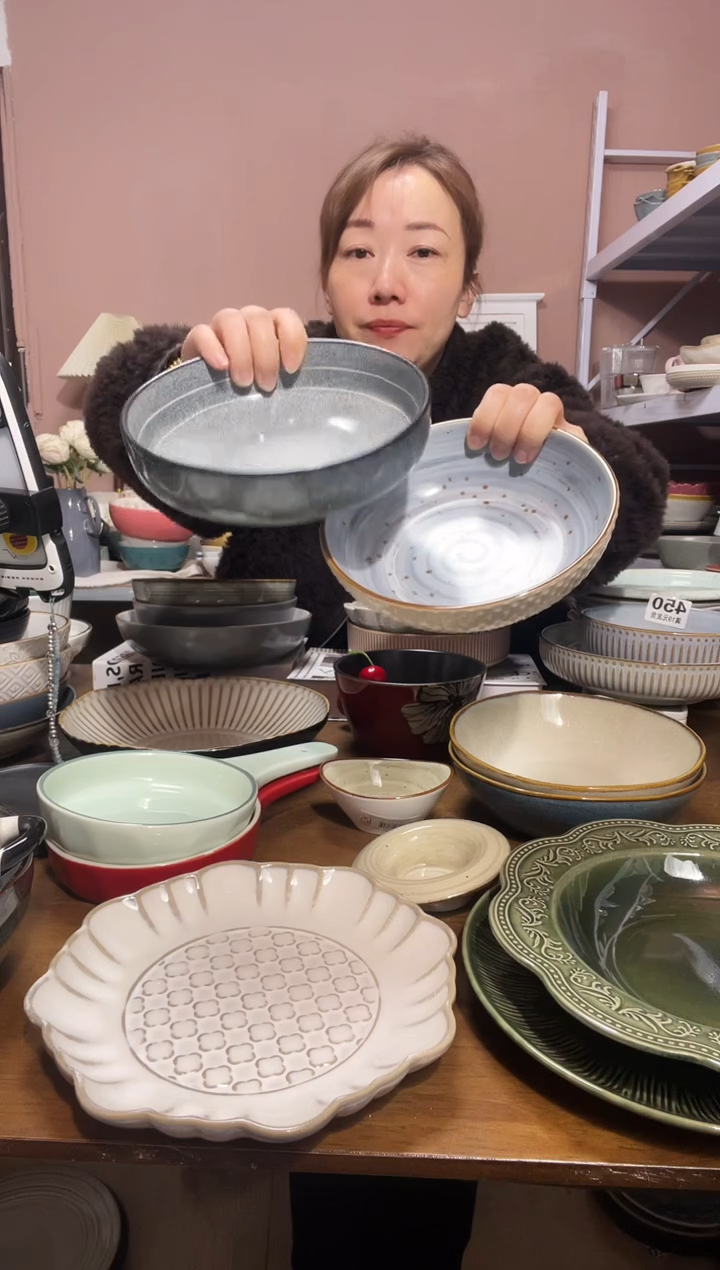 陶瓷微瑕（2个装）青黛+双面碗