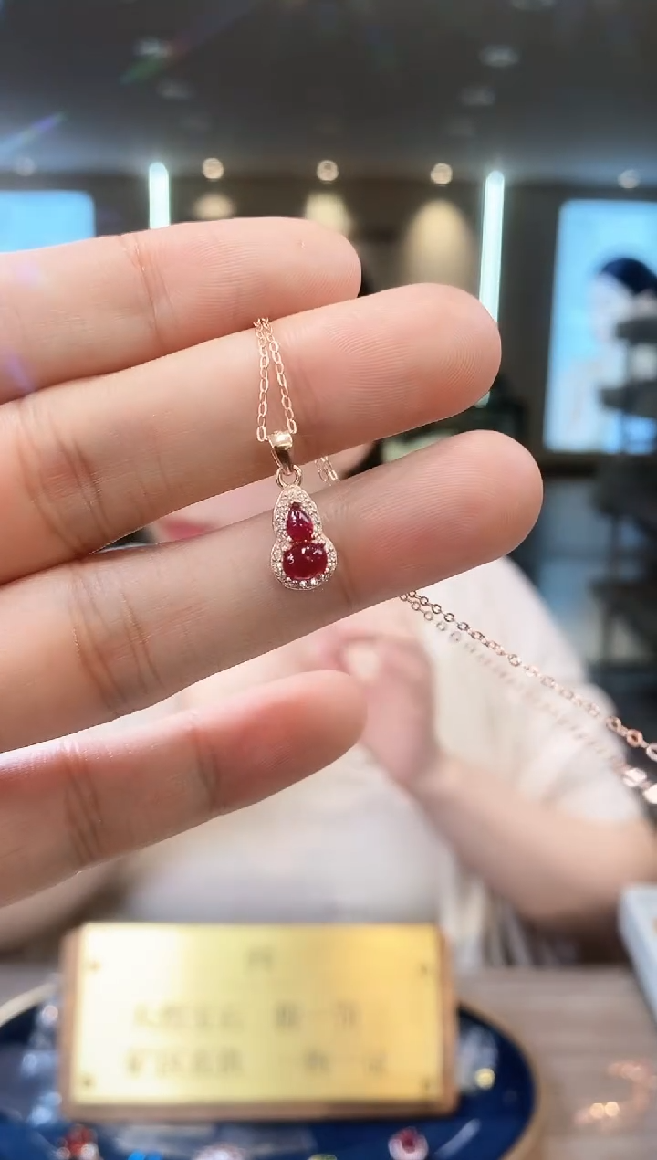 【闪购商品】红宝石项链银S925镶嵌09