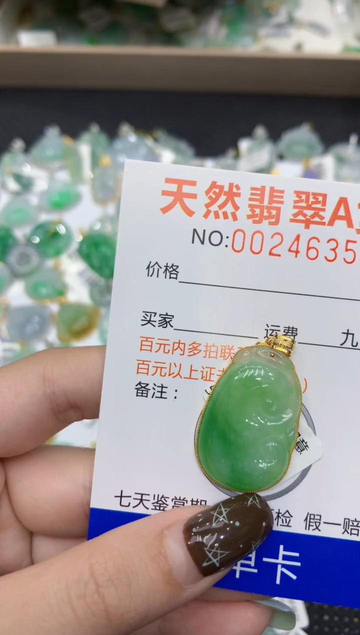 【闪购商品】翡翠颈饰18K金镶嵌1111111111