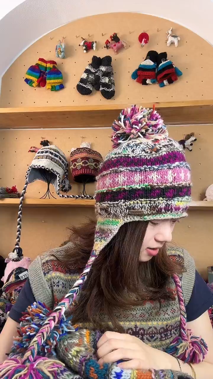 羊毛羊毛百分百纯手工帽子闪购5