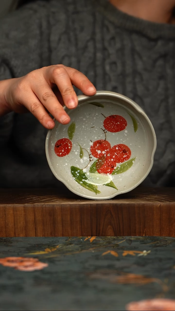 瓷片釉下彩手工手绘同款陶器