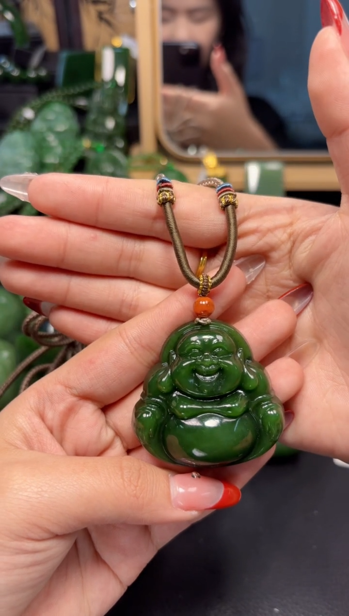【闪购商品】和田玉（碧玉）吊坠(赠链)未镶嵌1