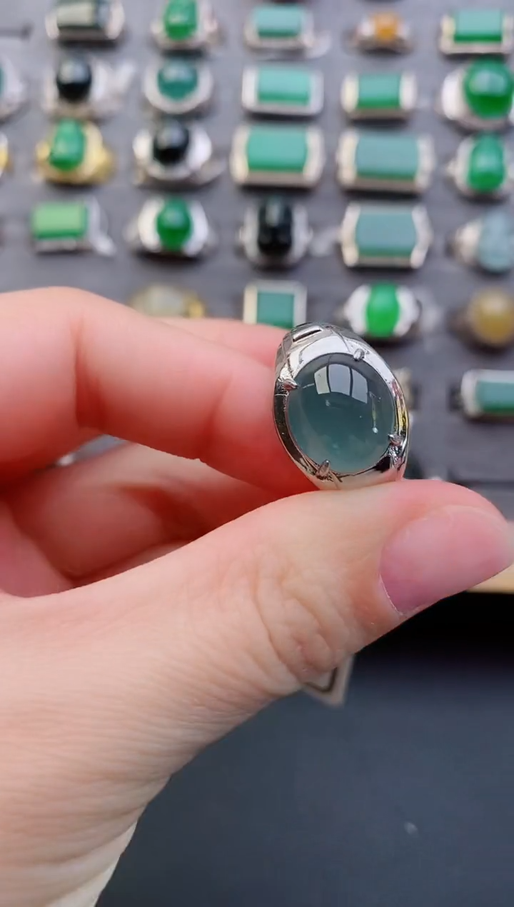 【闪购商品】翡翠戒指银S925镶嵌32121321