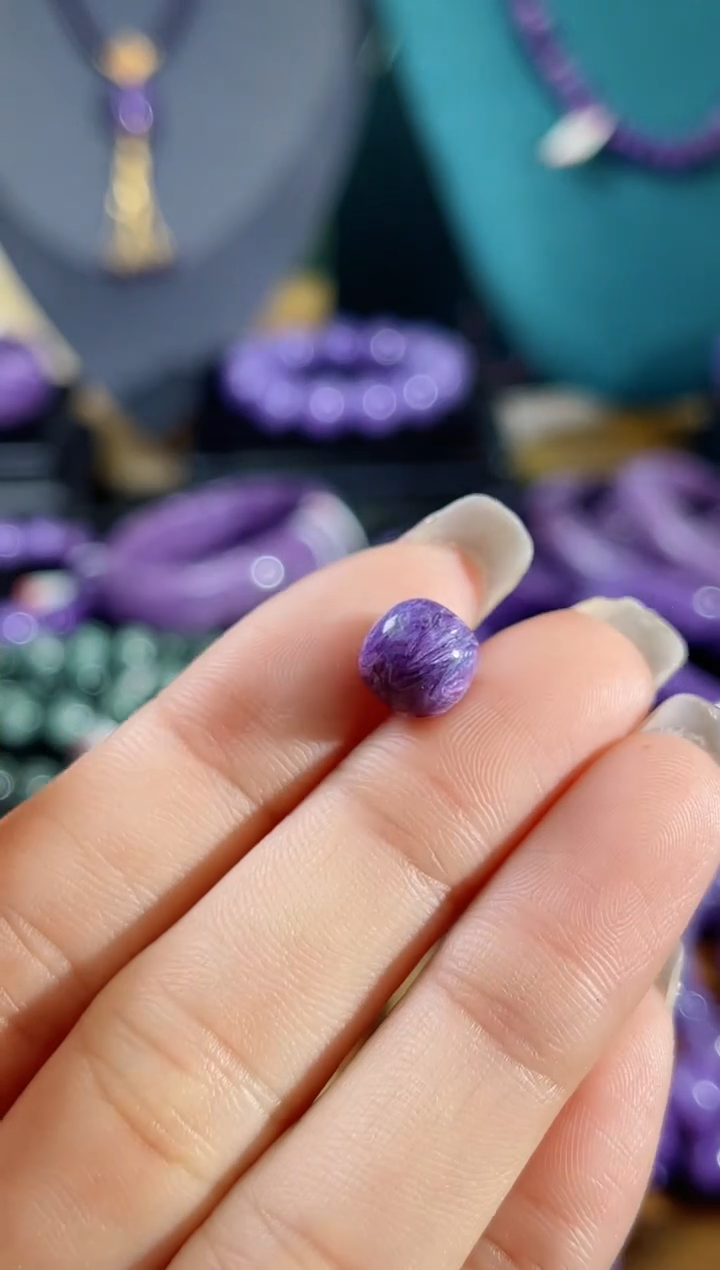 【闪购商品】查罗石（紫龙晶）老型单珠未镶嵌8